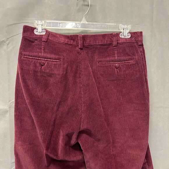 Jos. A. Bank Corduroy Pant Men's Size 35W/30L Red Slash Pockets 100% Cotton - Picture 5 of 8